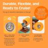 imageRetrospec Quip Mini Cruiser Skateboard 225quot Classic Retro Plastic Cruiser Complete Skateboard with ABEC 7 Bearings and PU Wheels Compact Board wGrippy Molded Waffle DeckSeafoam