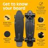 imageRetrospec Quip Mini Cruiser Skateboard 225quot Classic Retro Plastic Cruiser Complete Skateboard with ABEC 7 Bearings and PU Wheels Compact Board wGrippy Molded Waffle DeckBlack