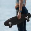 imageRetrospec Quip Mini Cruiser Skateboard 225quot Classic Retro Plastic Cruiser Complete Skateboard with ABEC 7 Bearings and PU Wheels Compact Board wGrippy Molded Waffle DeckBlack