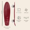 imageRetrospec Quip Skateboard 225quot and 27quot Classic Retro Plastic Cruiser Complete Skateboard with ABEC 7 Bearings and PU WheelsCrimson