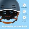 imageRetrospec Remi Adult Bike Helmet for Men ampamp Women  Bicycle Helmet for Commuting Road Biking Skating with Adjustable DialMatte Navy With Adjustable Dial