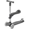 imageRetrospec Chipmunk Plus Kids Kick Scooter 3 Years  Height Adjustable 3 Wheel Scooters  Learn to Steer Foldable Seat LED Lights ampamp NoSlip DeckSilver