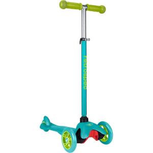 imageChipmunk Kids 3Wheeled Kick Scooter for Girls ampamp Boys Ages 3 Years  LeantoSteer Adjustable Height AntiSlip Deck Rear Foot BrakeTurquoise