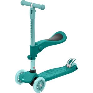 imageRetrospec Chipmunk Plus Kids Kick Scooter 3 Years  Height Adjustable 3 Wheel Scooters  Learn to Steer Foldable Seat LED Lights ampamp NoSlip DeckBlue Ridge