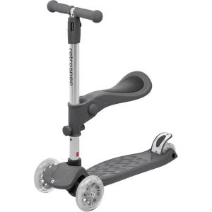 imageRetrospec Chipmunk Plus Kids Kick Scooter 3 Years  Height Adjustable 3 Wheel Scooters  Learn to Steer Foldable Seat LED Lights ampamp NoSlip DeckSilver