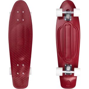 imageRetrospec Quip Skateboard 225quot and 27quot Classic Retro Plastic Cruiser Complete Skateboard with ABEC 7 Bearings and PU WheelsCrimson
