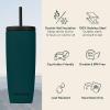 imageRetrospec Arroyo Stainless Steel Tumbler with Lid and Straw  Reusable Insulated Tumbler Cup  Iced Coffee Travel Mug  Double Walled Thermal TumblersMatte Superior Blue