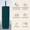 imageRetrospec Arroyo Stainless Steel Tumbler with Lid and Straw  Reusable Insulated Tumbler Cup  Iced Coffee Travel Mug  Double Walled Thermal TumblersMatte Superior Blue