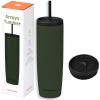 imageRetrospec Arroyo Stainless Steel Tumbler with Lid and Straw  Reusable Insulated Tumbler Cup  Iced Coffee Travel Mug  Double Walled Thermal TumblersMatte Olive Drab