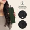 imageRetrospec Arroyo Stainless Steel Tumbler with Lid and Straw  Reusable Insulated Tumbler Cup  Iced Coffee Travel Mug  Double Walled Thermal TumblersMatte Olive Drab