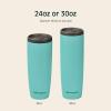 imageRetrospec Arroyo Stainless Steel Tumbler with Lid and Straw  Reusable Insulated Tumbler Cup  Iced Coffee Travel Mug  Double Walled Thermal TumblersMatte Blue Ridge