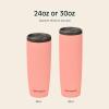 imageRetrospec Arroyo Stainless Steel Tumbler with Lid and Straw  Reusable Insulated Tumbler Cup  Iced Coffee Travel Mug  Double Walled Thermal TumblersMatte Melon