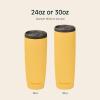 imageRetrospec Arroyo Stainless Steel Tumbler with Lid and Straw  Reusable Insulated Tumbler Cup  Iced Coffee Travel Mug  Double Walled Thermal TumblersMatte Honey