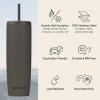 imageRetrospec Arroyo Stainless Steel Tumbler with Lid and Straw  Reusable Insulated Tumbler Cup  Iced Coffee Travel Mug  Double Walled Thermal TumblersMatte Basalt