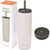 imageRetrospec Arroyo Stainless Steel Tumbler with Lid and Straw  Reusable Insulated Tumbler Cup  Iced Coffee Travel Mug  Double Walled Thermal TumblersMatte Abalone