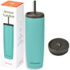imageRetrospec Arroyo Stainless Steel Tumbler with Lid and Straw  Reusable Insulated Tumbler Cup  Iced Coffee Travel Mug  Double Walled Thermal TumblersMatte Blue Ridge