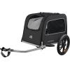 imageRetrospec Rover Waggin Pet Bike Trailer  Small ampamp Medium Sized Dogs Bicycle Carrier  Foldable Frame with 16 Inch Wheels  NonSlip Floor ampamp Internal LeashBlack
