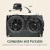imageRetrospec Rover Waggin Pet Bike Trailer  Small ampamp Medium Sized Dogs Bicycle Carrier  Foldable Frame with 16 Inch Wheels  NonSlip Floor ampamp Internal LeashBlack