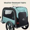 imageRetrospec Rover Waggin Pet Bike Trailer  Small ampamp Medium Sized Dogs Bicycle Carrier  Foldable Frame with 16 Inch Wheels  NonSlip Floor ampamp Internal LeashBlue Ridge