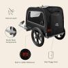 imageRetrospec Rover Waggin Pet Bike Trailer  Small ampamp Medium Sized Dogs Bicycle Carrier  Foldable Frame with 16 Inch Wheels  NonSlip Floor ampamp Internal LeashBlack