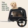 imageRetrospec Rover Waggin Pet Bike Trailer  Small ampamp Medium Sized Dogs Bicycle Carrier  Foldable Frame with 16 Inch Wheels  NonSlip Floor ampamp Internal LeashBlack