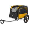 imageRetrospec Rover Waggin Pet Bike Trailer  Small ampamp Medium Sized Dogs Bicycle Carrier  Foldable Frame with 16 Inch Wheels  NonSlip Floor ampamp Internal LeashSun