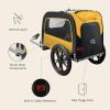 imageRetrospec Rover Waggin Pet Bike Trailer  Small ampamp Medium Sized Dogs Bicycle Carrier  Foldable Frame with 16 Inch Wheels  NonSlip Floor ampamp Internal LeashSun