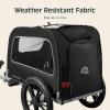 imageRetrospec Rover Waggin Pet Bike Trailer  Small ampamp Medium Sized Dogs Bicycle Carrier  Foldable Frame with 16 Inch Wheels  NonSlip Floor ampamp Internal LeashBlack