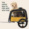 imageRetrospec Rover Waggin Pet Bike Trailer  Small ampamp Medium Sized Dogs Bicycle Carrier  Foldable Frame with 16 Inch Wheels  NonSlip Floor ampamp Internal LeashSun