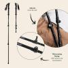 imageRetrospec Solstice Hiking Poles for Men ampamp Women  Adjustable and Collapsible Lightweight Walking ampamp Trekking Sticks  Aluminum wCork or Foam GripMatte Black