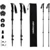 imageRetrospec Solstice Hiking Poles for Men ampamp Women  Adjustable and Collapsible Lightweight Walking ampamp Trekking Sticks  Aluminum wCork or Foam GripMatte Black