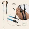 imageRetrospec Solstice Hiking Poles for Men ampamp Women  Adjustable and Collapsible Lightweight Walking ampamp Trekking Sticks  Aluminum wCork or Foam GripPolar Blue