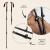 imageRetrospec Solstice Hiking Poles for Men ampamp Women  Adjustable and Collapsible Lightweight Walking ampamp Trekking Sticks  Aluminum wCork or Foam GripMatte Black