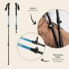 imageRetrospec Solstice Hiking Poles for Men ampamp Women  Adjustable and Collapsible Lightweight Walking ampamp Trekking Sticks  Aluminum wCork or Foam GripPolar Blue