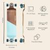 imageRetrospec Tidal 41inch DropDown Longboard Skateboard Complete 9Ply Canadian Maple Wood Build Cruiser for Commuting Cruising Carving ampamp Downhill RidingAqua Edge