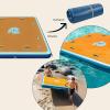 imageRetrospec Weekender Dock Inflatable Platform for Beach River Lake ampamp Pool  Recreational Floating Island Raft with NonSlip Surface  DualAction Pump ampamp Carrying Bag  7 Ft x 7 Ft