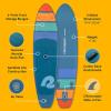 imageRetrospec Weekender Inflatable Stand Up Paddle Board Includes Paddle Pump and Accessories 106 Lightweight iSUP Puncture Resistant Inflatable Paddle Board for AdultsNavy Zion Legacy