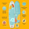 imageRetrospec Weekender Yogi 108 Extra Wide Yoga Paddle Board with Pump and Accessories NonSlip Puncture Resistant Lightweight iSUP Inflatable Paddle BoardLagoon Foam