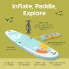 imageRetrospec Weekender Yogi 108 Extra Wide Yoga Paddle Board with Pump and Accessories NonSlip Puncture Resistant Lightweight iSUP Inflatable Paddle BoardLagoon Foam