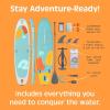 imageRetrospec Weekender Yogi 108 Extra Wide Yoga Paddle Board with Pump and Accessories NonSlip Puncture Resistant Lightweight iSUP Inflatable Paddle BoardLagoon Foam