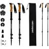 imageRetrospec Solstice Hiking Poles for Men ampamp Women  Adjustable and Collapsible Lightweight Walking ampamp Trekking Sticks  Aluminum wCork or Foam GripMatte Black