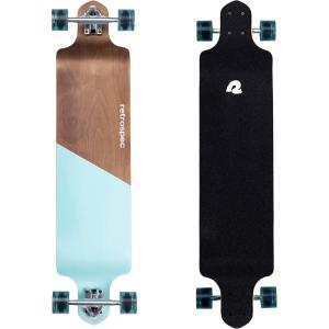 imageRetrospec Tidal 41inch DropDown Longboard Skateboard Complete 9Ply Canadian Maple Wood Build Cruiser for Commuting Cruising Carving ampamp Downhill RidingAqua Edge