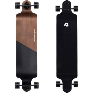 imageRetrospec Tidal 41inch DropDown Longboard Skateboard Complete 9Ply Canadian Maple Wood Build Cruiser for Commuting Cruising Carving ampamp Downhill RidingBlack Edge