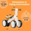 imageRetrospec Cricket 2 Baby Walker Balance Bike with 4 Wheels for Ages 1224 Months  First Birthday Gift Toddler Bicycle Toy for 1 Year Olds  Ride On Toys for Boys ampamp GirlsEggshell