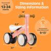 imageRetrospec Cricket 2 Baby Walker Balance Bike with 4 Wheels for Ages 1224 Months  First Birthday Gift Toddler Bicycle Toy for 1 Year Olds  Ride On Toys for Boys ampamp GirlsBaby Pink