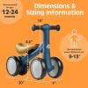 imageRetrospec Cricket 2 Baby Walker Balance Bike with 4 Wheels for Ages 1224 Months  First Birthday Gift Toddler Bicycle Toy for 1 Year Olds  Ride On Toys for Boys ampamp GirlsNavy