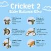 imageRetrospec Cricket 2 Baby Walker Balance Bike with 4 Wheels for Ages 1224 Months  First Birthday Gift Toddler Bicycle Toy for 1 Year Olds  Ride On Toys for Boys ampamp GirlsOlive Drab