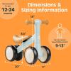 imageRetrospec Cricket 2 Baby Walker Balance Bike with 4 Wheels for Ages 1224 Months  First Birthday Gift Toddler Bicycle Toy for 1 Year Olds  Ride On Toys for Boys ampamp GirlsBaby Blue