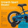 imageRetrospec Koda Kids Bike with Training Wheels  12in Toddler Bicycle for Ages 23  Lightweight Steel Frame Adjustable Seat 155185in Safety Bell ampamp Dual BrakesBlue Bolt