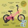 imageRetrospec Koda Kids Bike with Training Wheels  12in Toddler Bicycle for Ages 23  Lightweight Steel Frame Adjustable Seat 155185in Safety Bell ampamp Dual BrakesCotton Candy